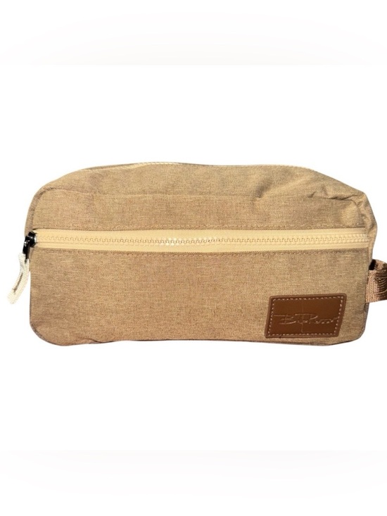 Bella Russo Other - 📌BellRuso Tan Canvas Toiletry Dopp Kit Travel Zip Pouch 10x5